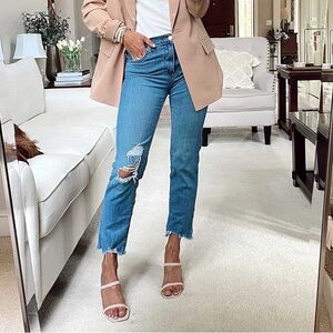 Levi’s High Rise Straight Jeans Distressed